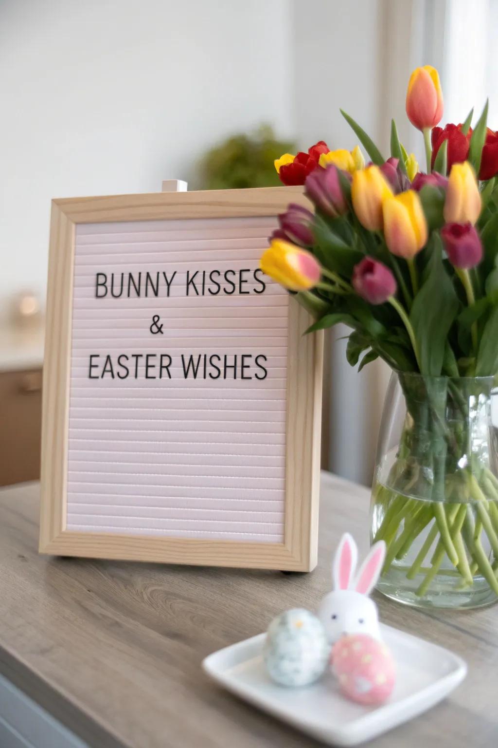 A charming setup that combines floral beauty with festive fun.