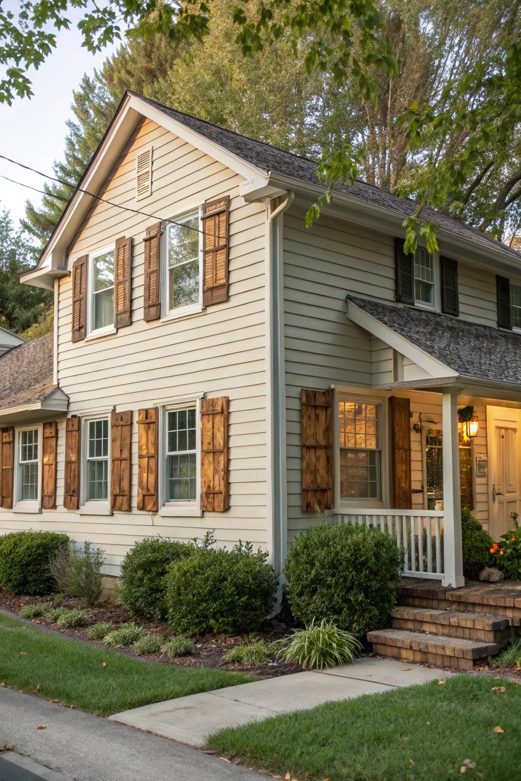Decorative shutters bring warmth and charm to any home.