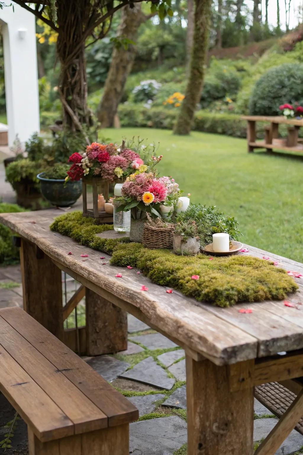 An appealing country tablescape ideal for a fairy gathering.