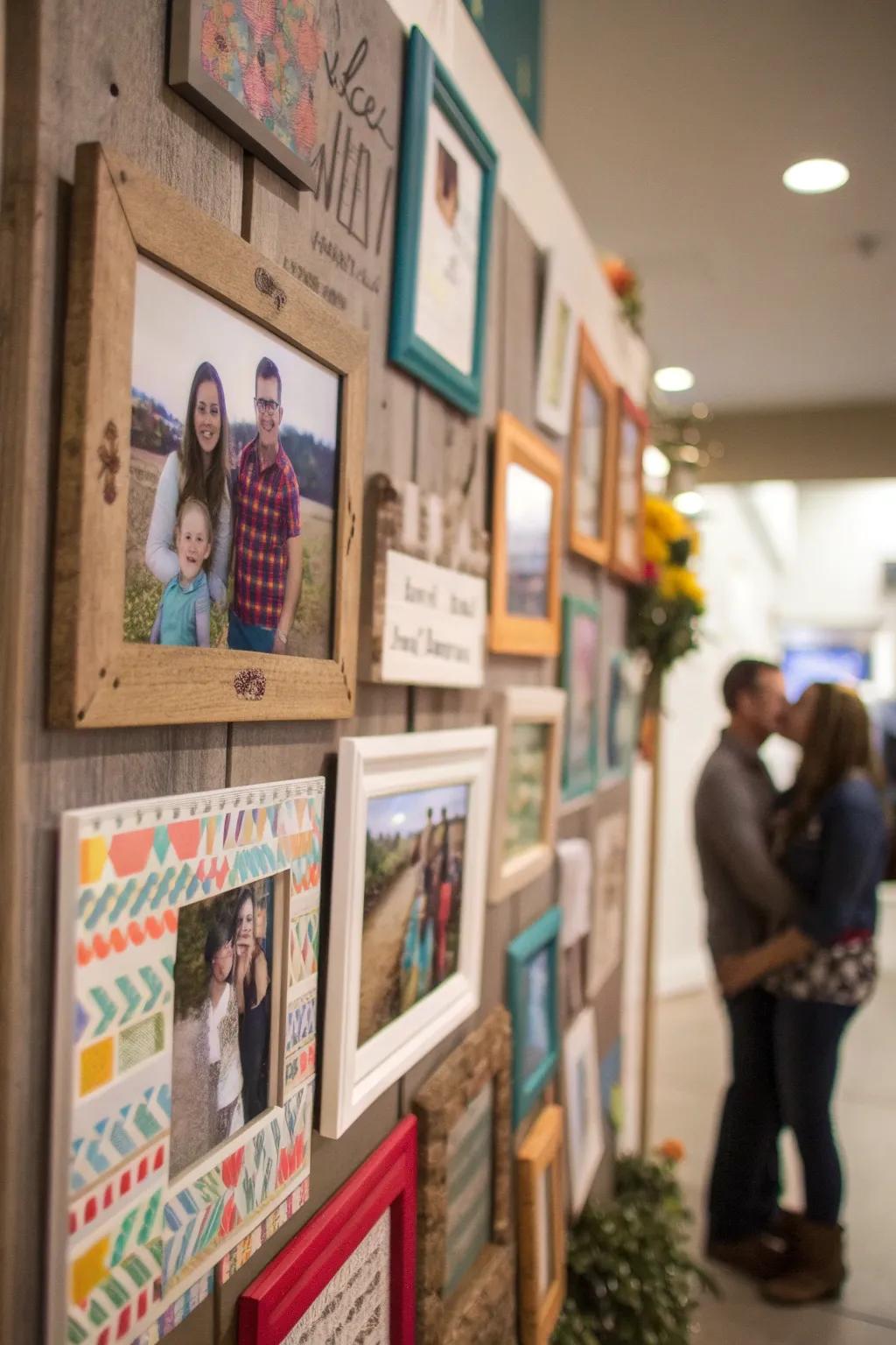 A mixed media arrangement incorporates variety and customization to your wall.