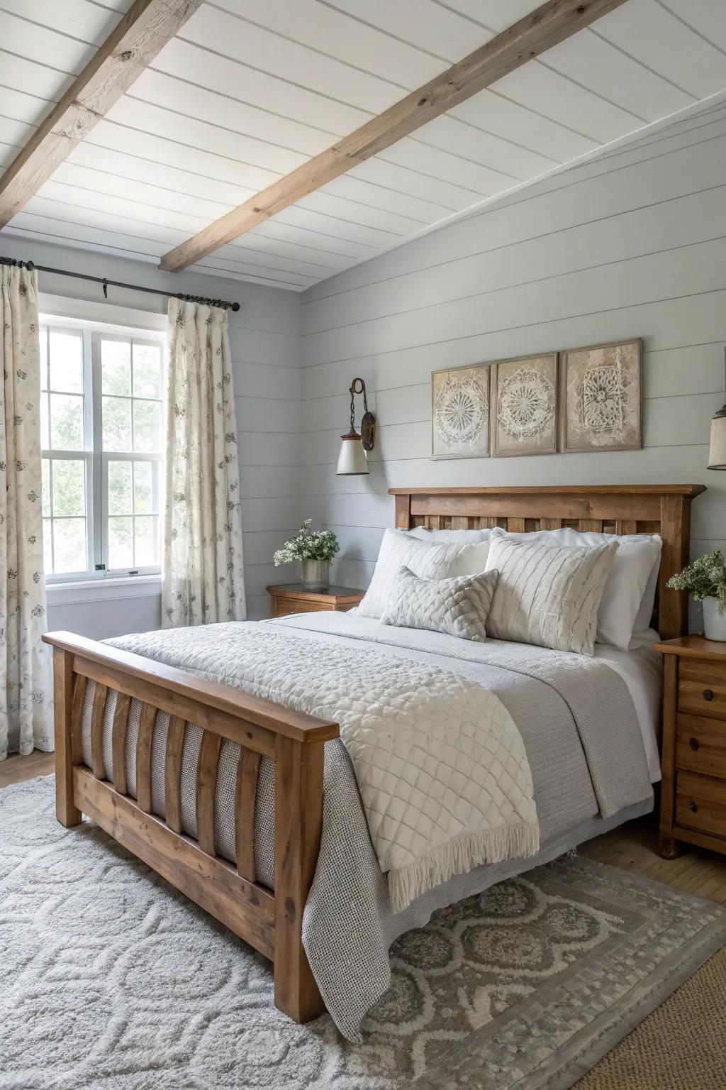 Earthy colors create a tranquil and restful atmosphere.
