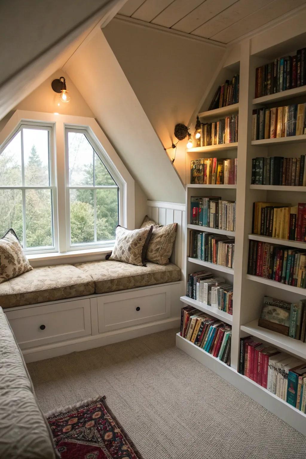 A perfect corner for book lovers to unwind.