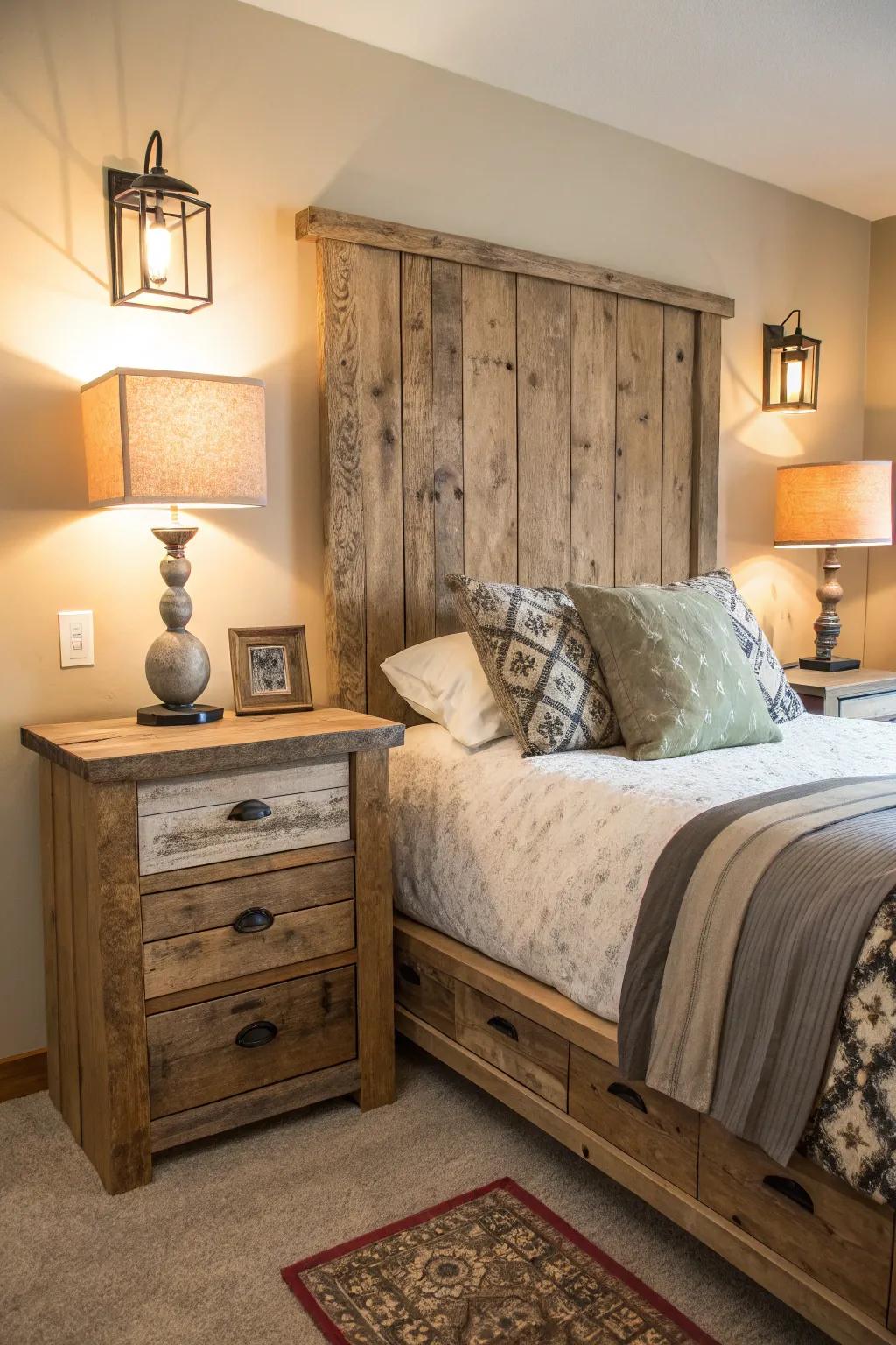Natural wood furniture adds warmth and authenticity.