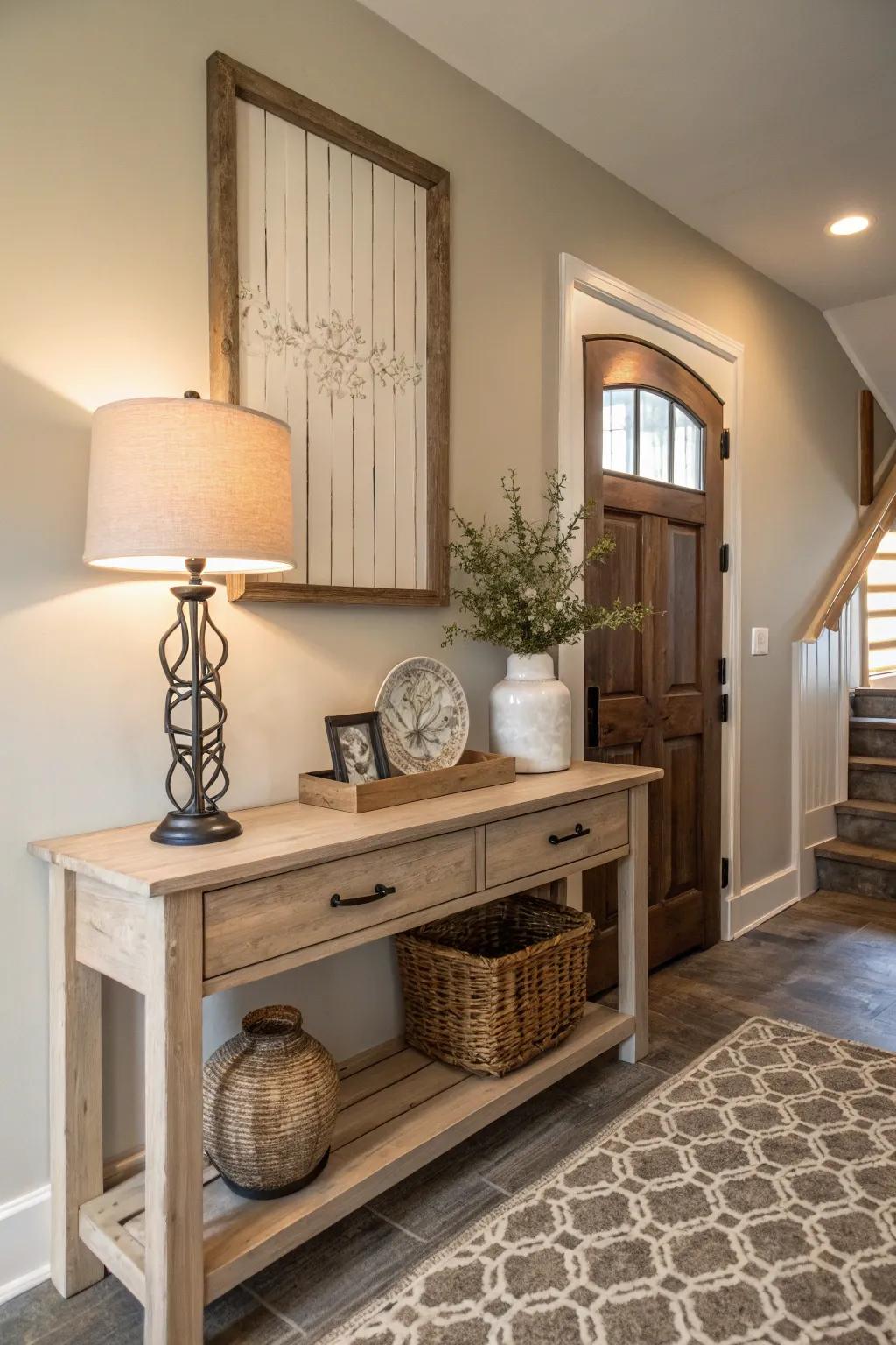 Muted hues establish a serene ambiance.