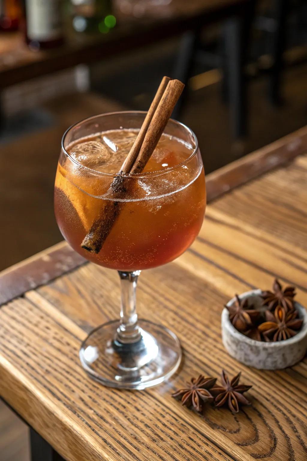 A spiced fruit juice cocktail sets the tone for welcoming Friendsgiving guests.
