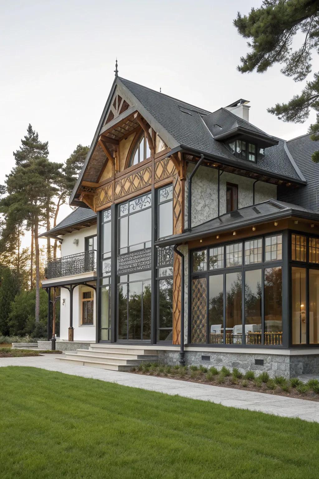 A unified combination of modern and traditional architectural vogue