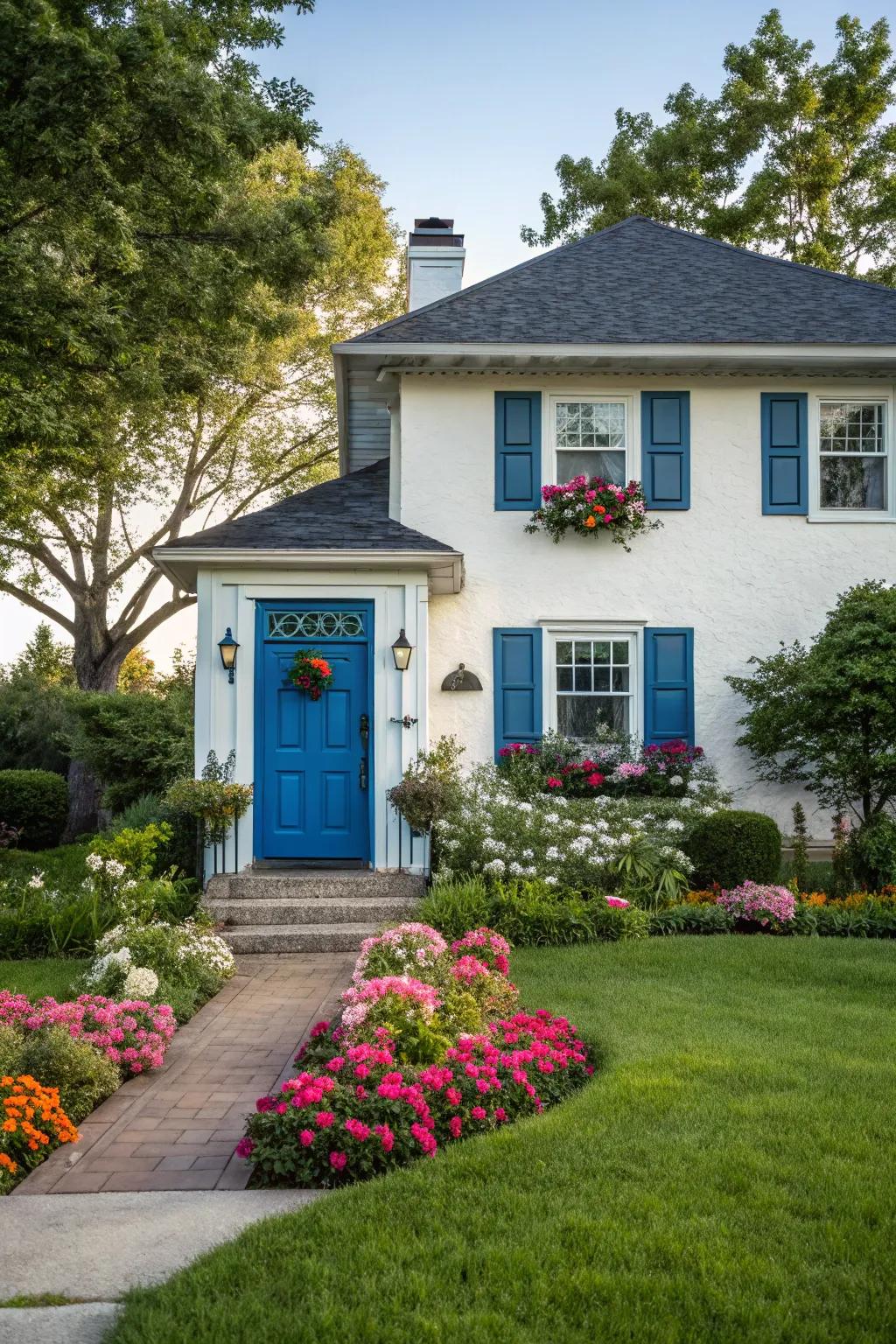 A daring selection of front door color can redefine the visual narrative of your home.