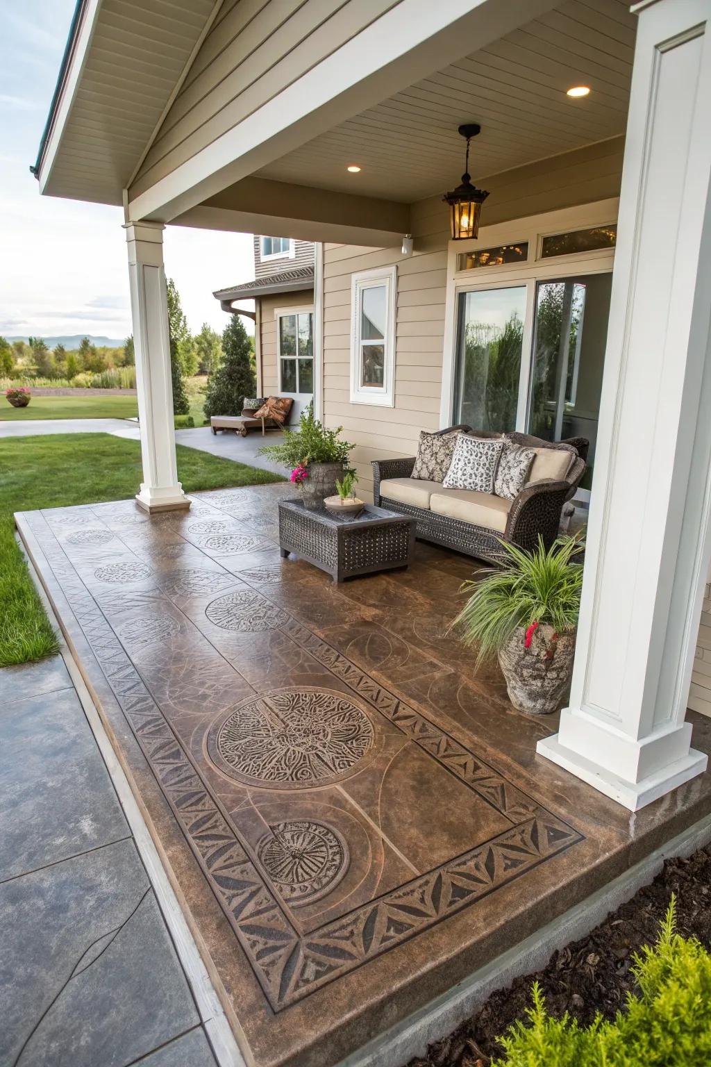 Solid floors provide a fashionable and highly adaptable choice for contemporary porches.