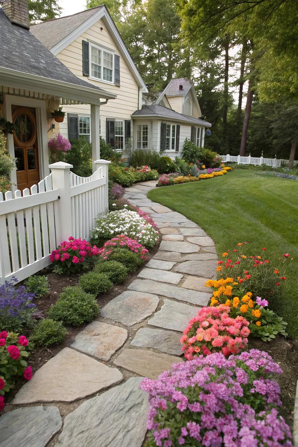 Dynamic flower beds breathe life into any front yard.