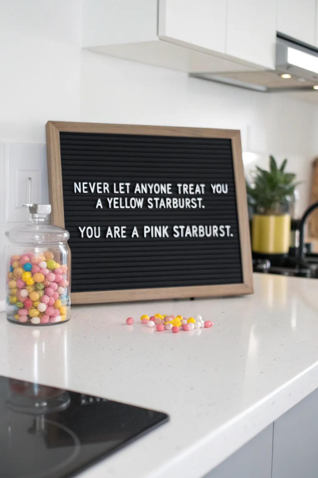 A sweet reminder to cherish yourself daily.