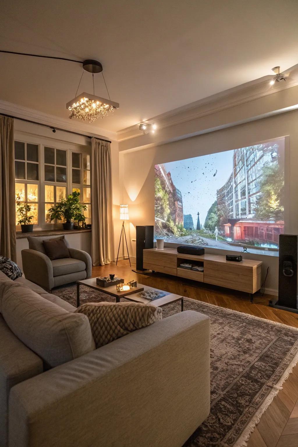 Enthralling visuals displays transform your family room.