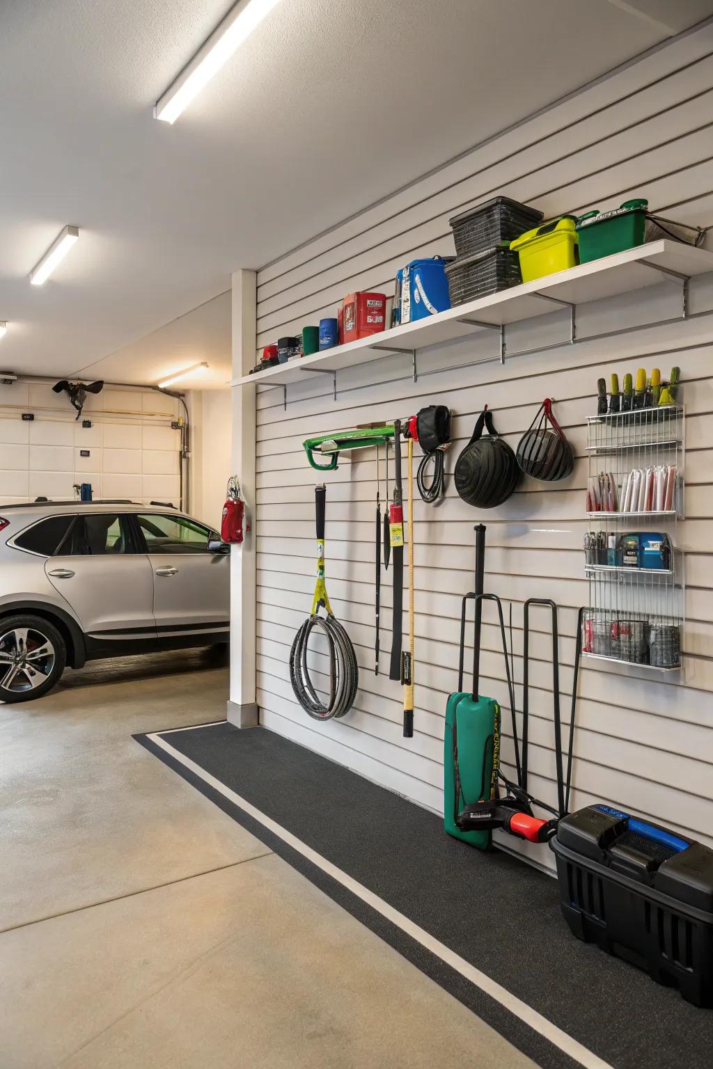 Vertical storage solutions provide effortless access to your tools.