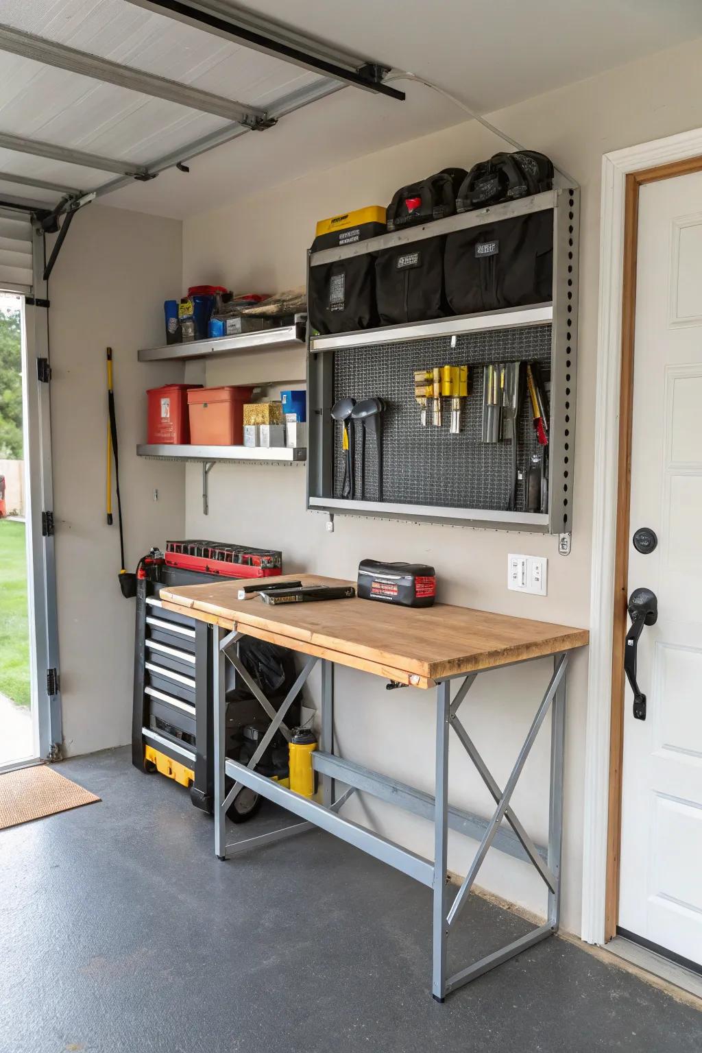 Compact workbenches offer flexibility in restricted areas.