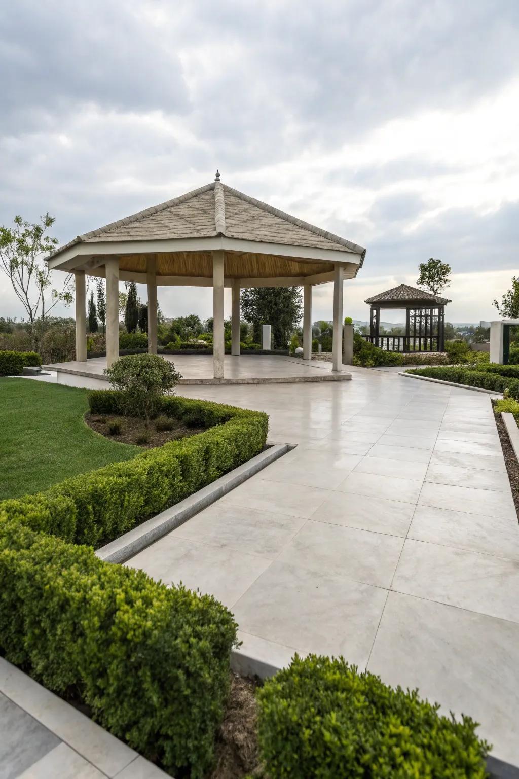 Achieve modern elegance with concrete slab flooring.