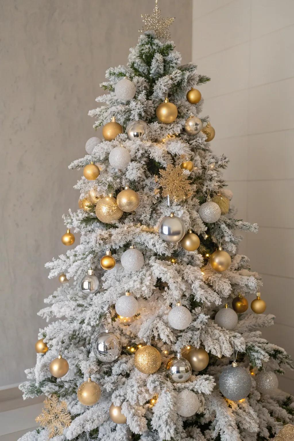 Icy sophistication with a hint of metallic enchantment.