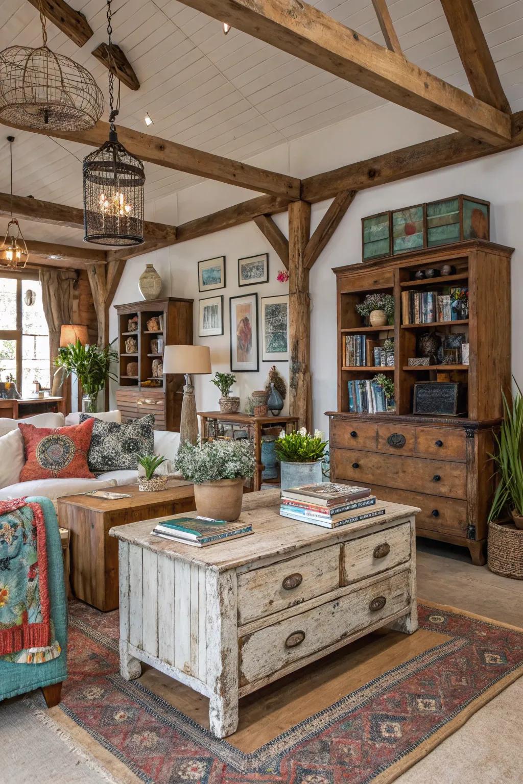 Furniture showing its age brings history and allure to your space.