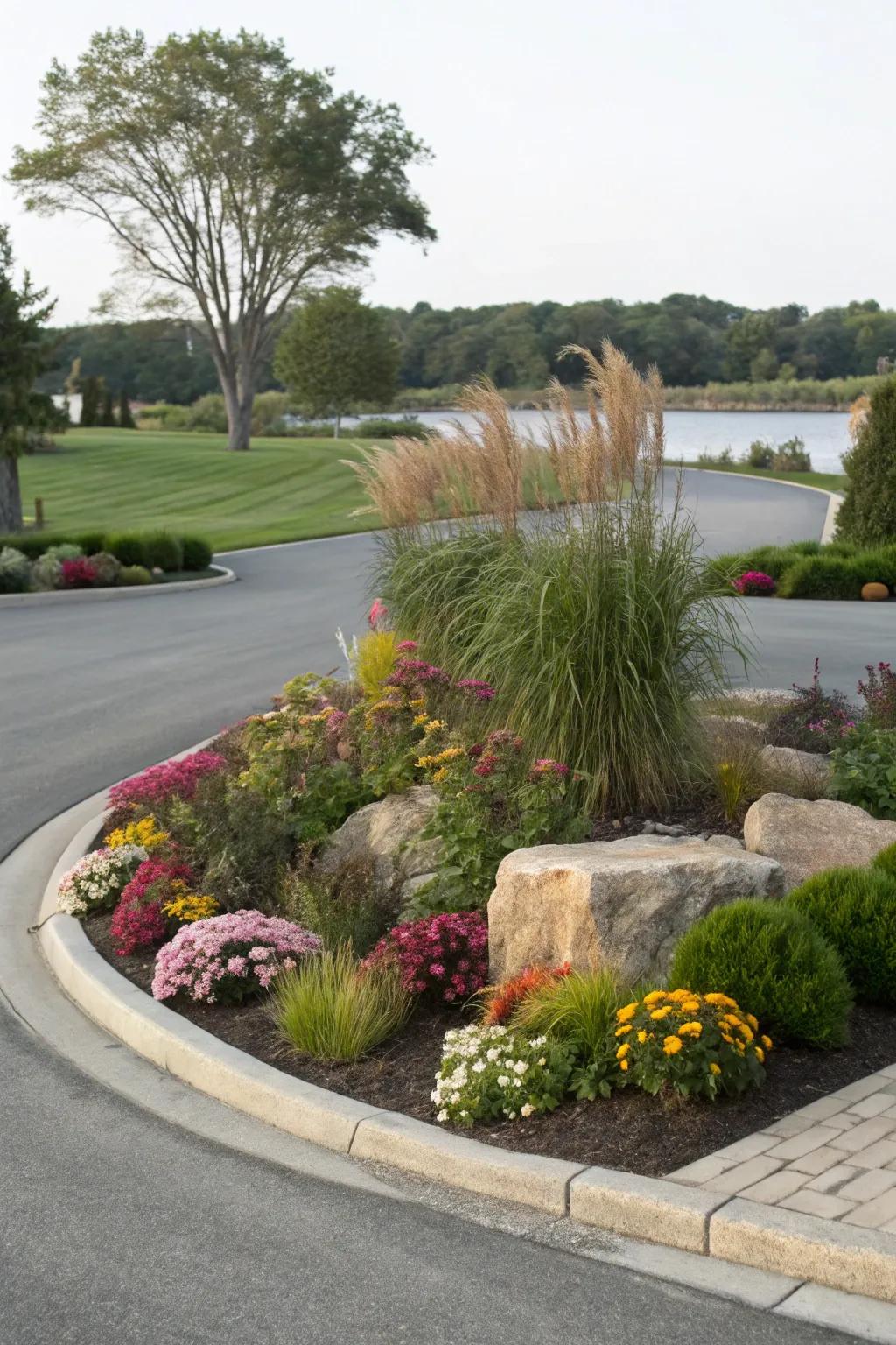 A focal point retreat introduces a hint of extravagance to your driveway.