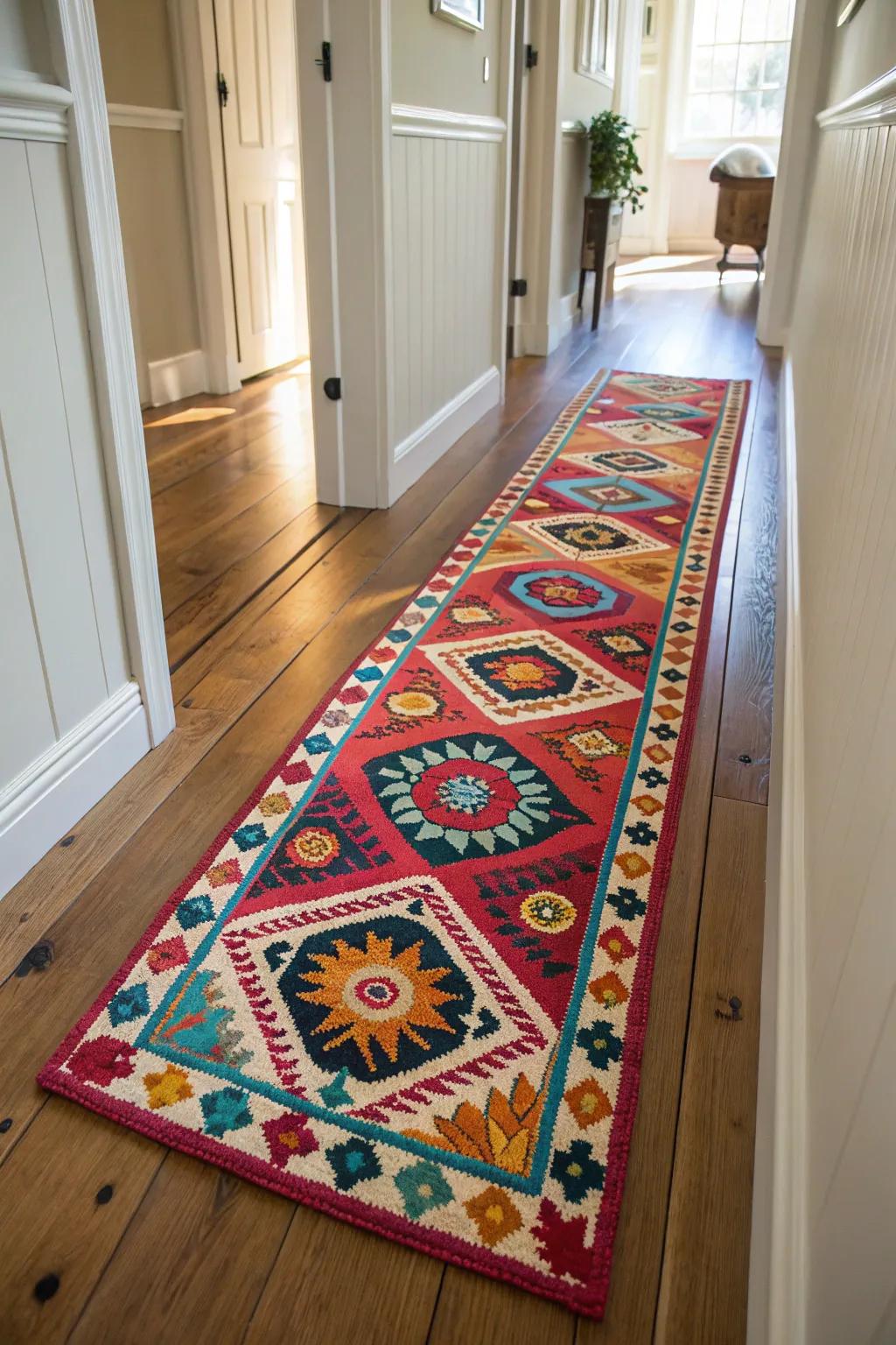 A rug brings both warmth and style to your hallway floor.