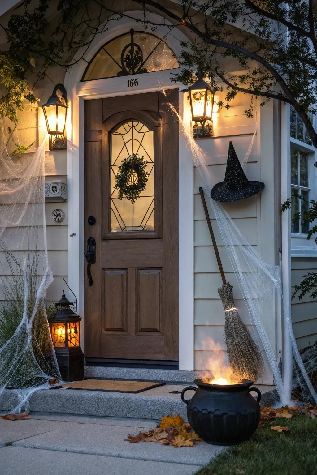 Transform your doorway into a bewitching witch's refuge with these captivating additions.
