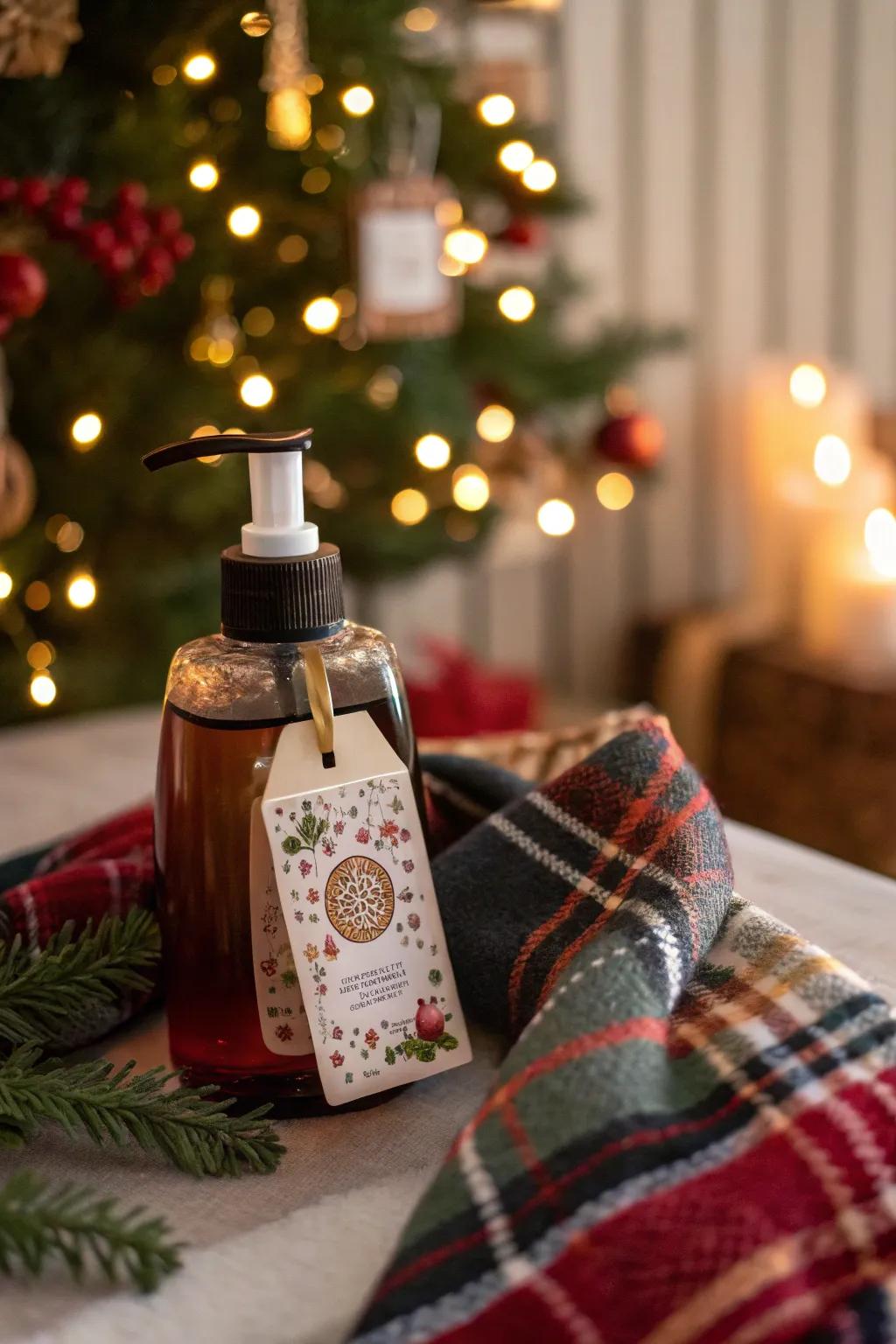 Hand soap featuring a bespoke label for a special touch