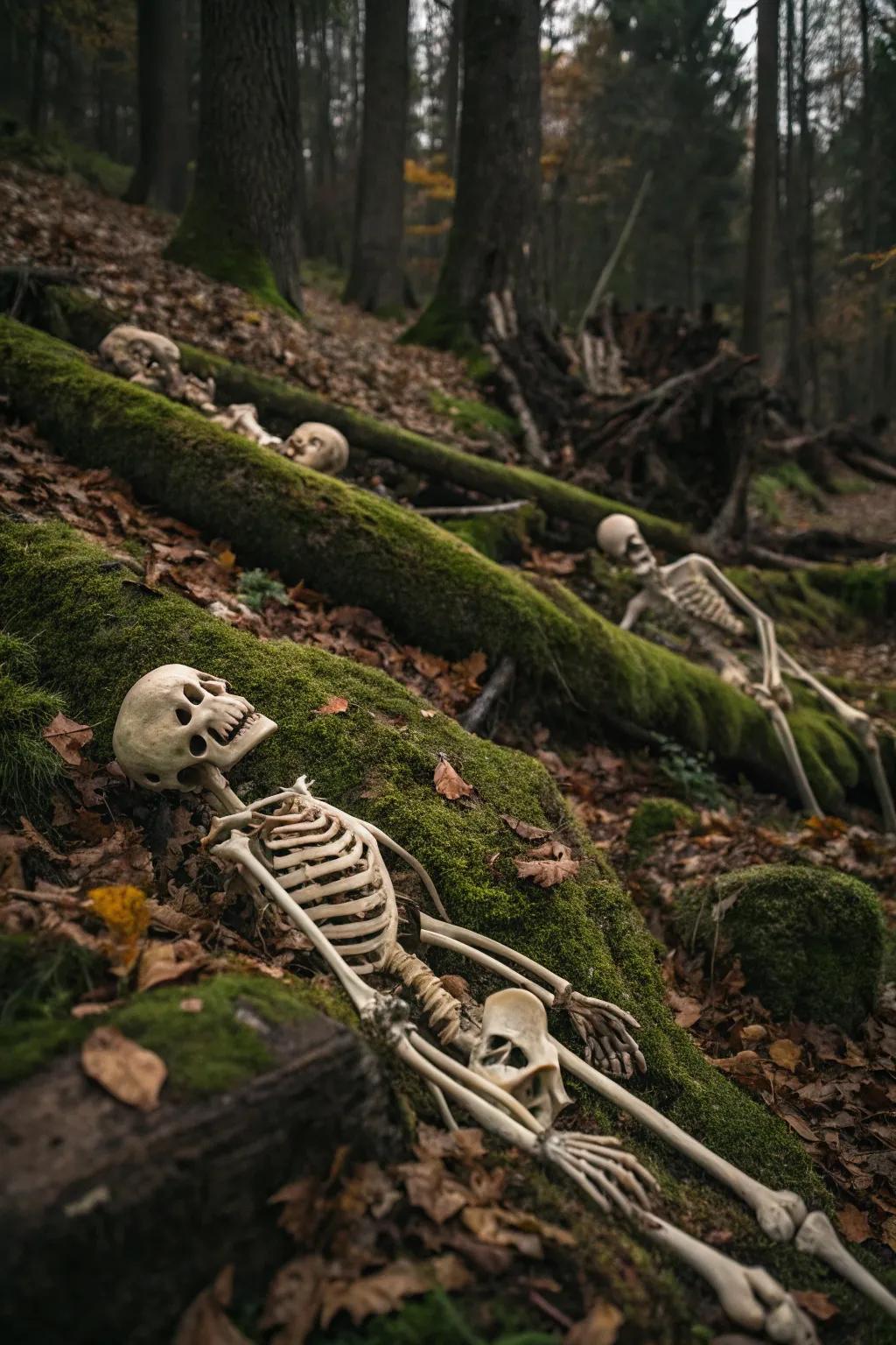 Skeletons inject a timeless element of fear into any haunted setting.