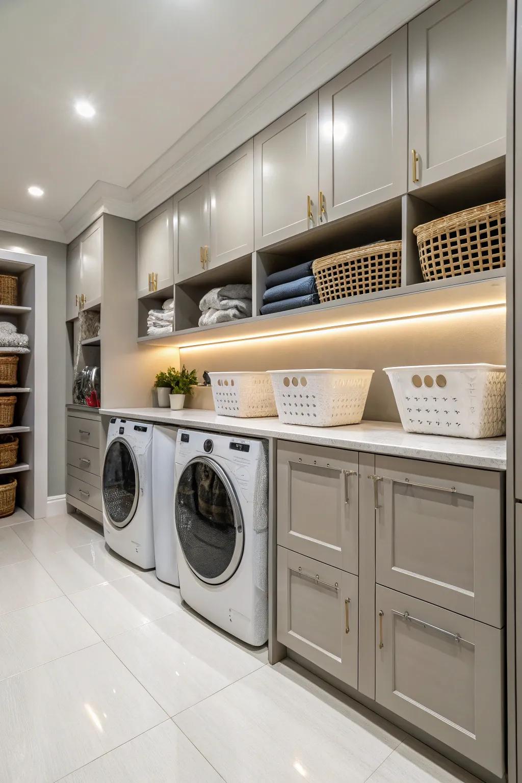 Ensure your hampers match your laundry space to keep things looking stylish.