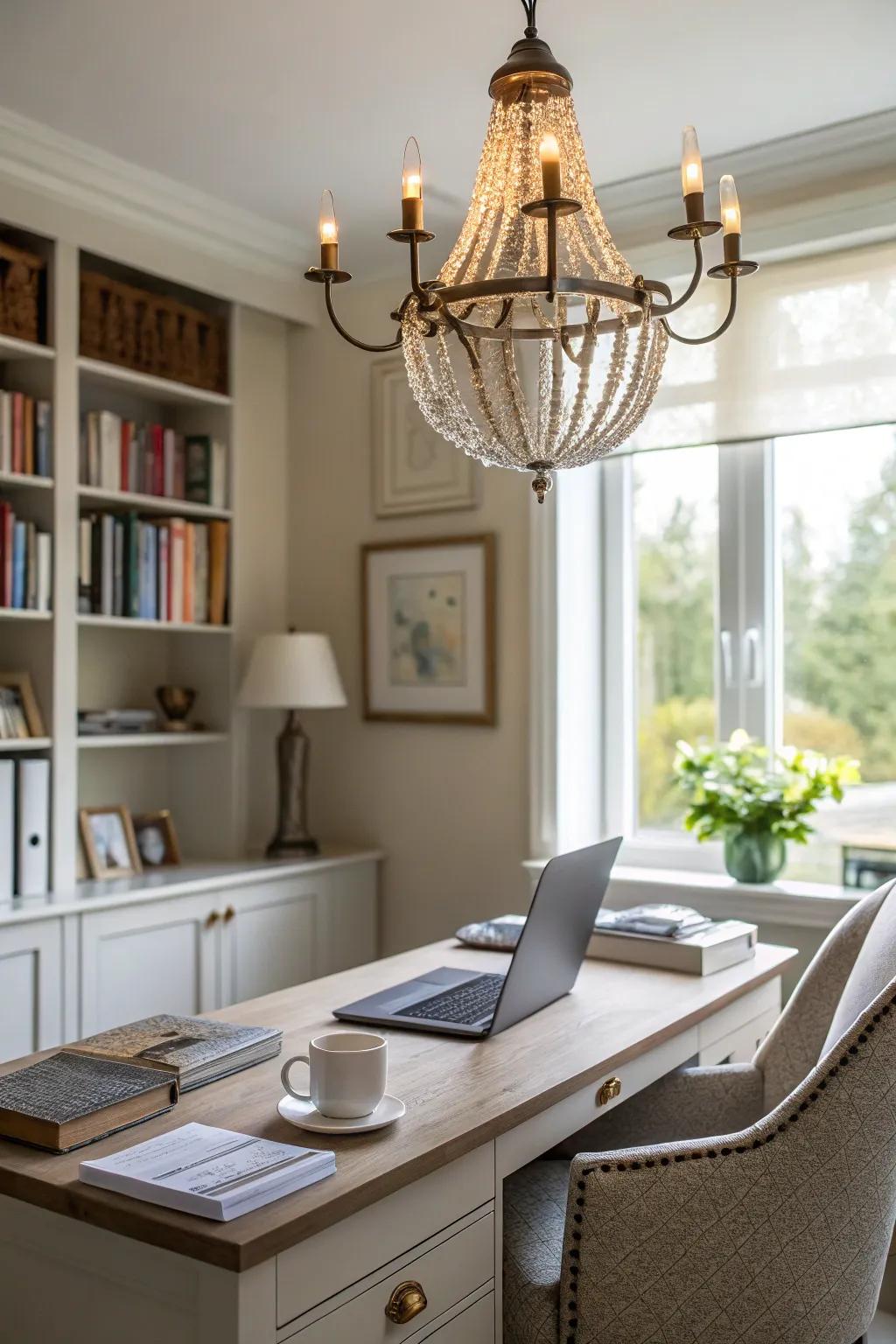 Unite sophistication and luminance with a captivating chandelier.