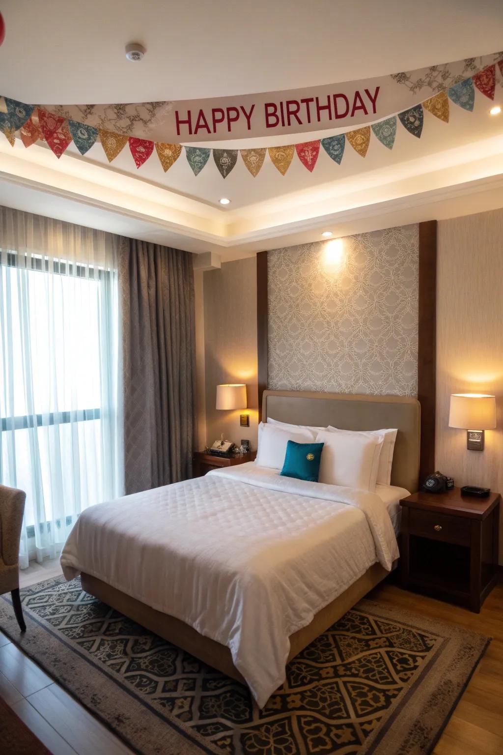 Personalize your space with a custom birthday banner.