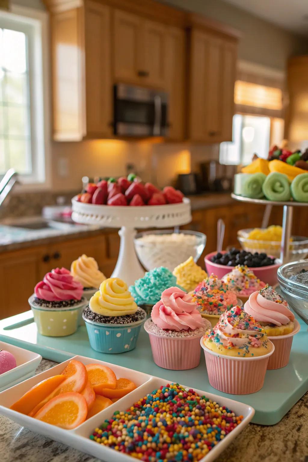 An engaging and vibrant treat bar for your guests' delight