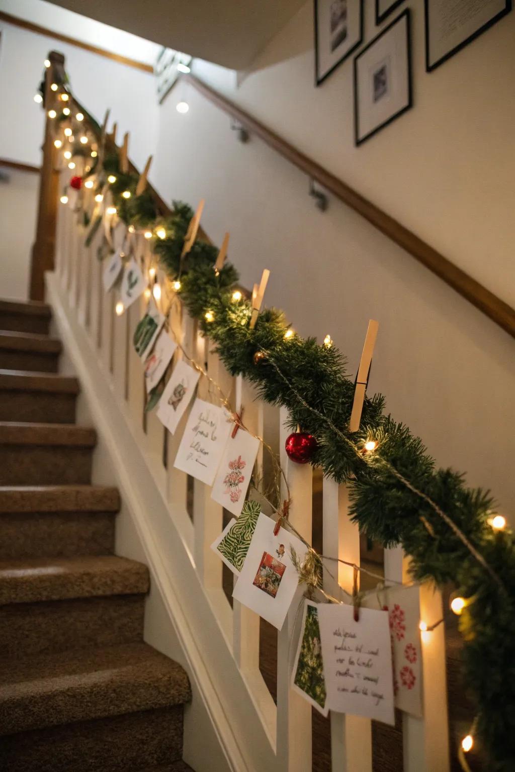 Improve your layout with a festive chain for card presentation.