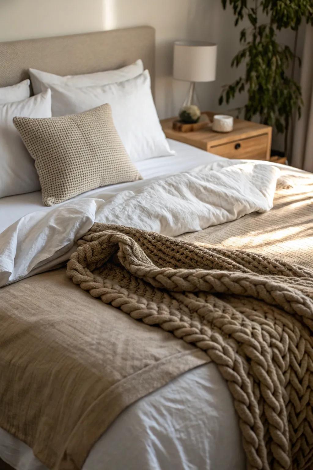 Diverse textures enrich the sensory experience of your bed.