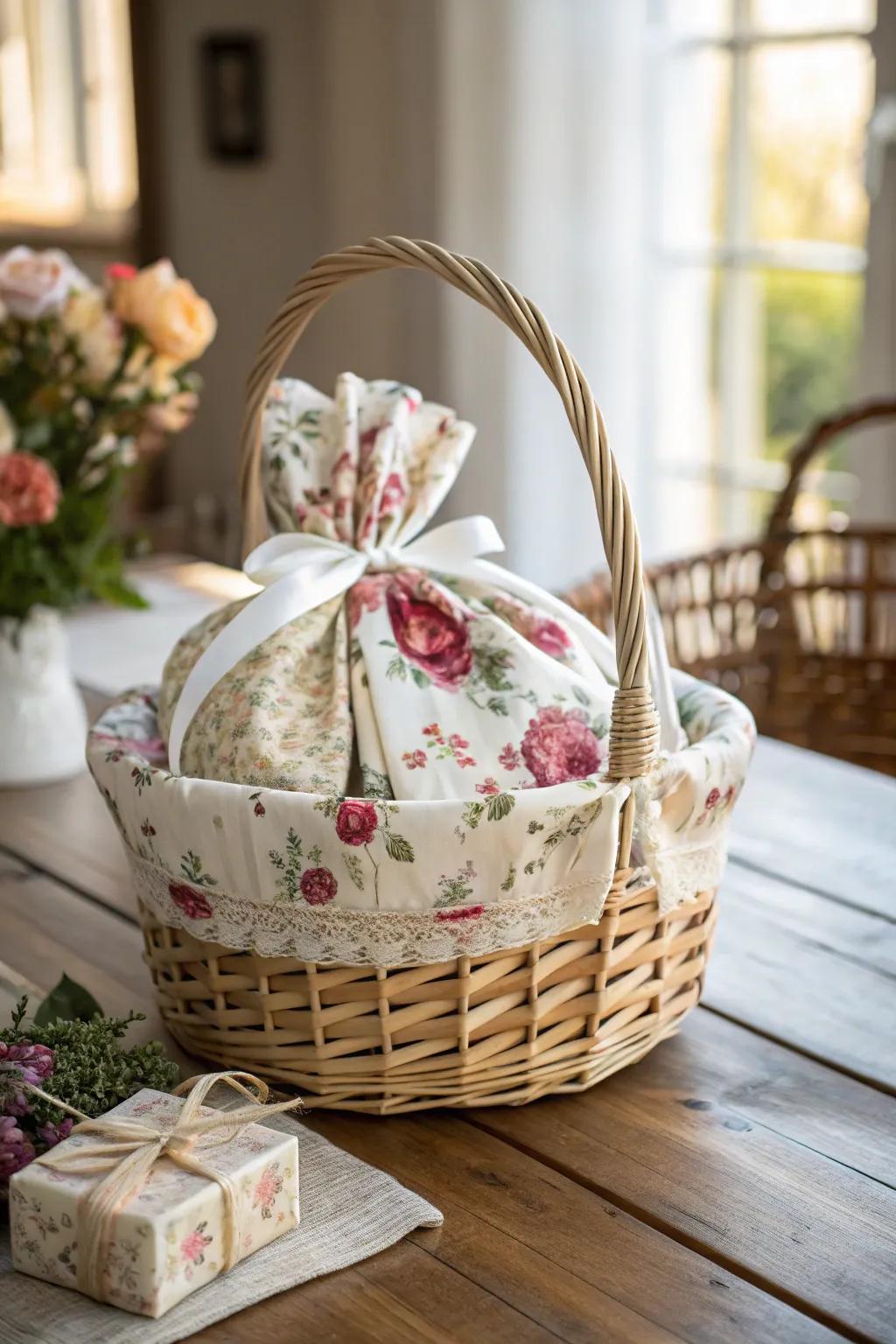 Textile wrapping introduces luxury and environmental friendliness.