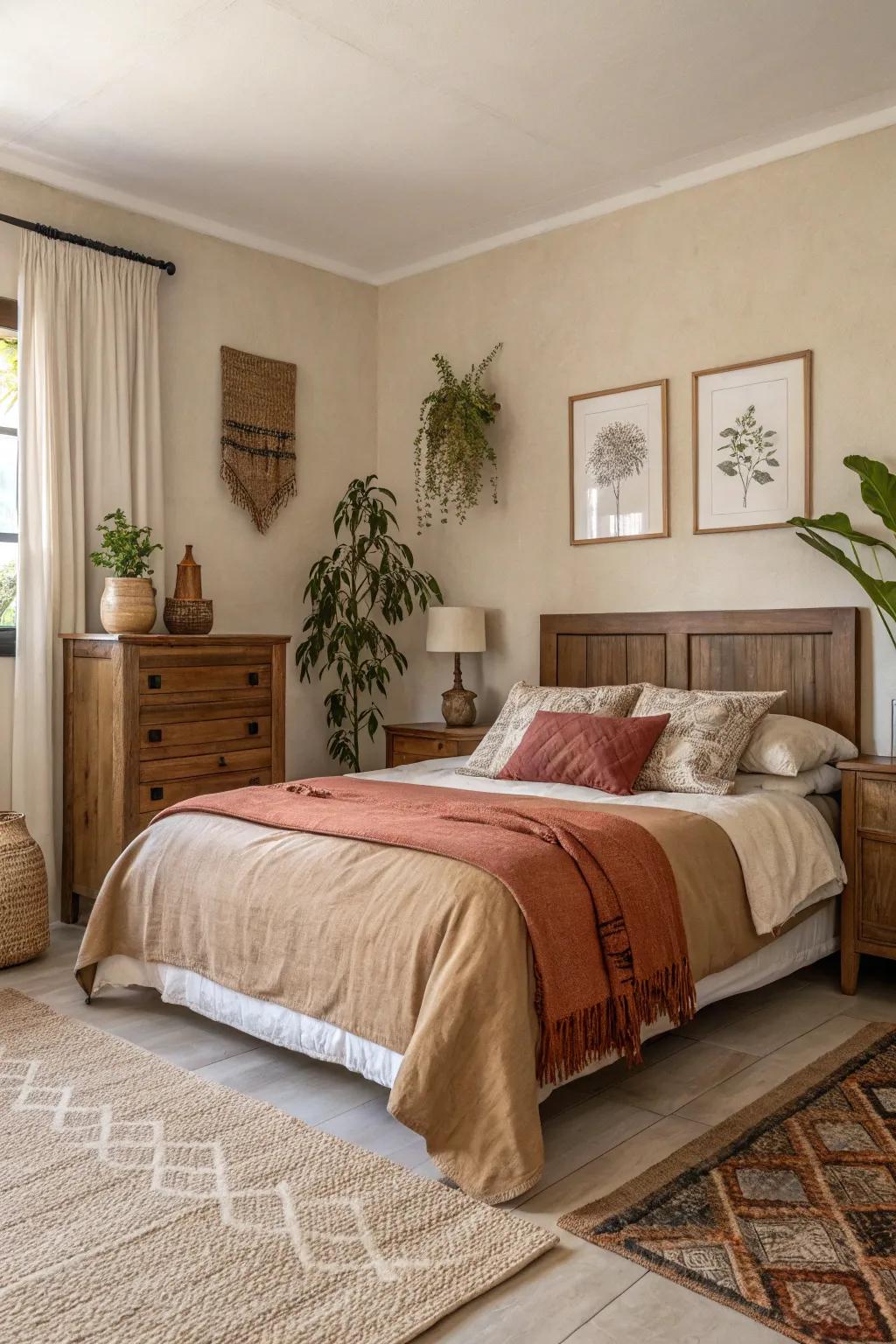 Relaxing colors for a tranquil atmosphere.