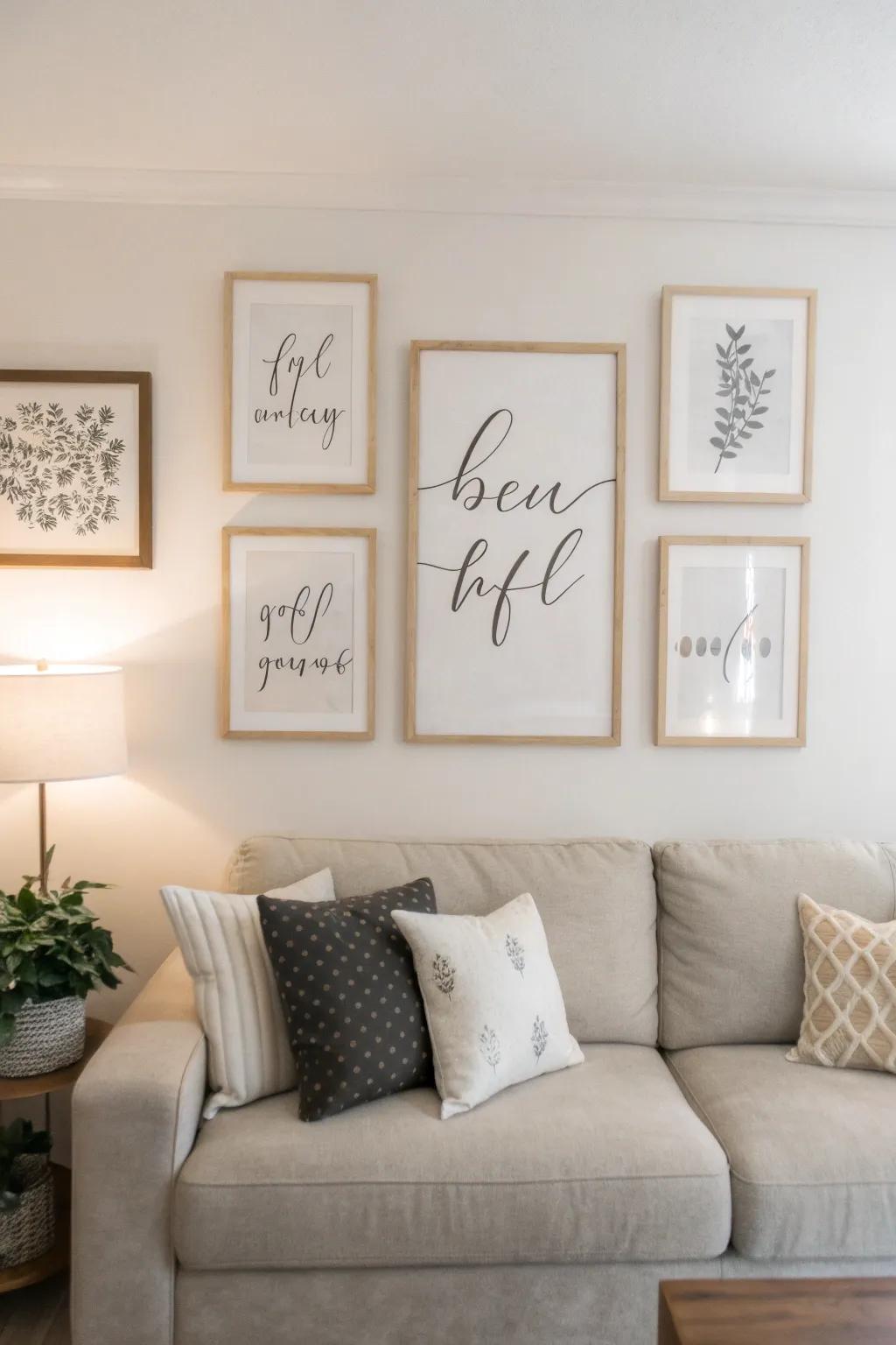 Elevate your day with inspiring saying wall art.