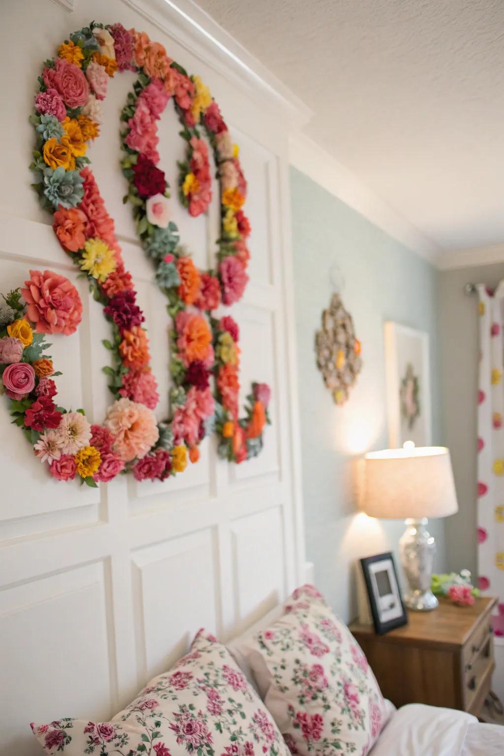 Flower-related monograms bring the freshness of Mother Nature inside your home.
