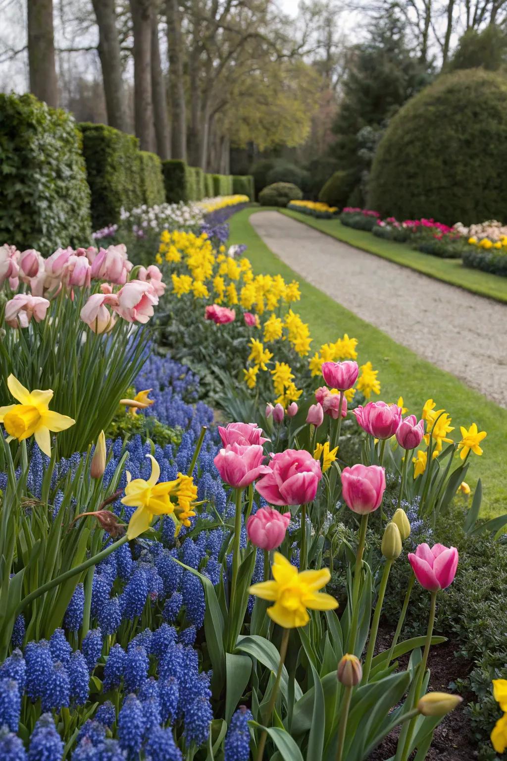 A bright garden mix presenting <strong>blossom rockets</strong>, <strong>golden trumpets</strong>, and wind blossoms for a striking spring display.” loading=”lazy” class=”pimg”>
	</picture><figcaption>A bright garden mix presenting <strong>blossom rockets</strong>, <strong>golden trumpets</strong>, and wind blossoms for a striking spring display.</figcaption></figure>
<p>Blend different shades of <strong>blossom rockets</strong> and <strong>golden trumpets</strong> alongside other spring flowers like wind blossoms for a breathtaking color scheme. This combination produces an active visual result that’s both attractive and unified.</p>
<h3>Might be a good match:</h3>
<ul class=