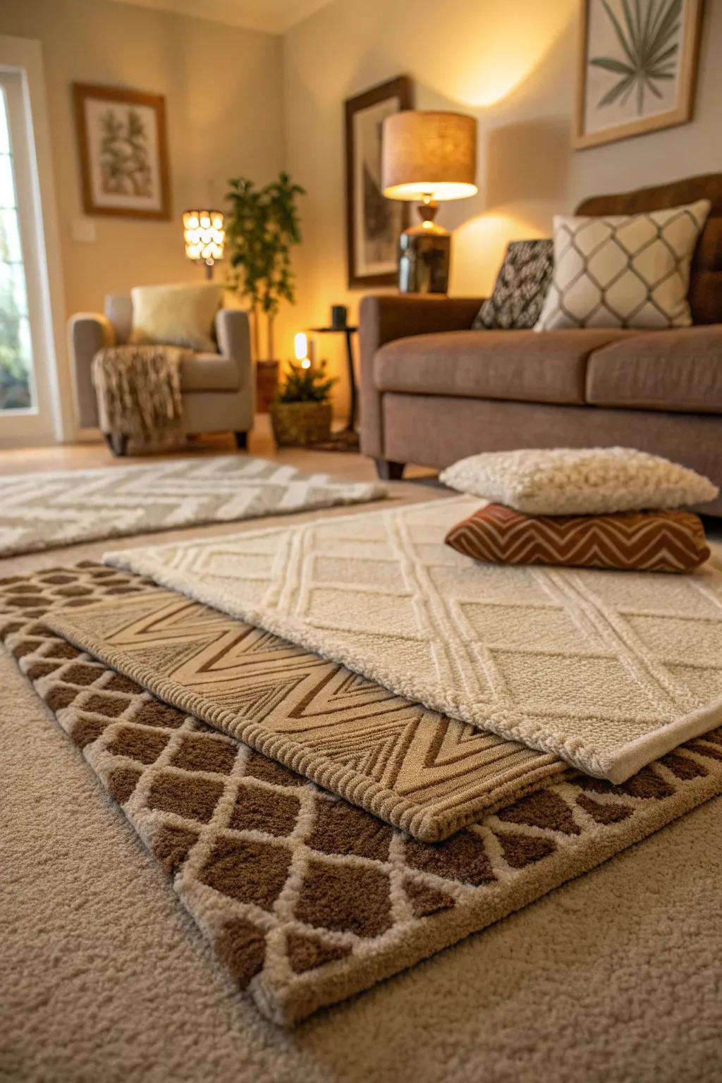 Textures infuse depth and charm into your living space.