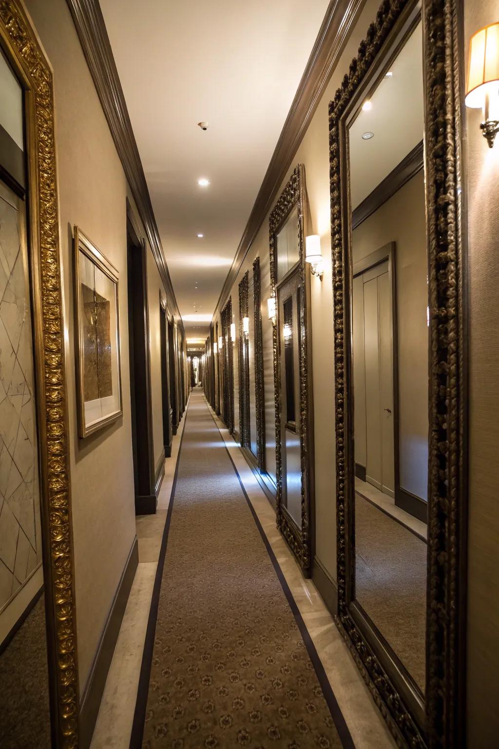 Mirrors have the ability to amplify light and create an illusion of more room.