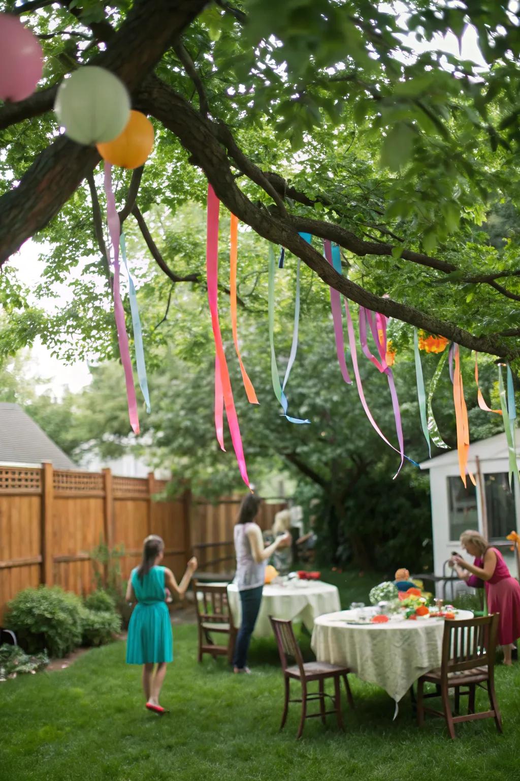 Streamers add an element of playfulness to your party&rsquo;s landscape.