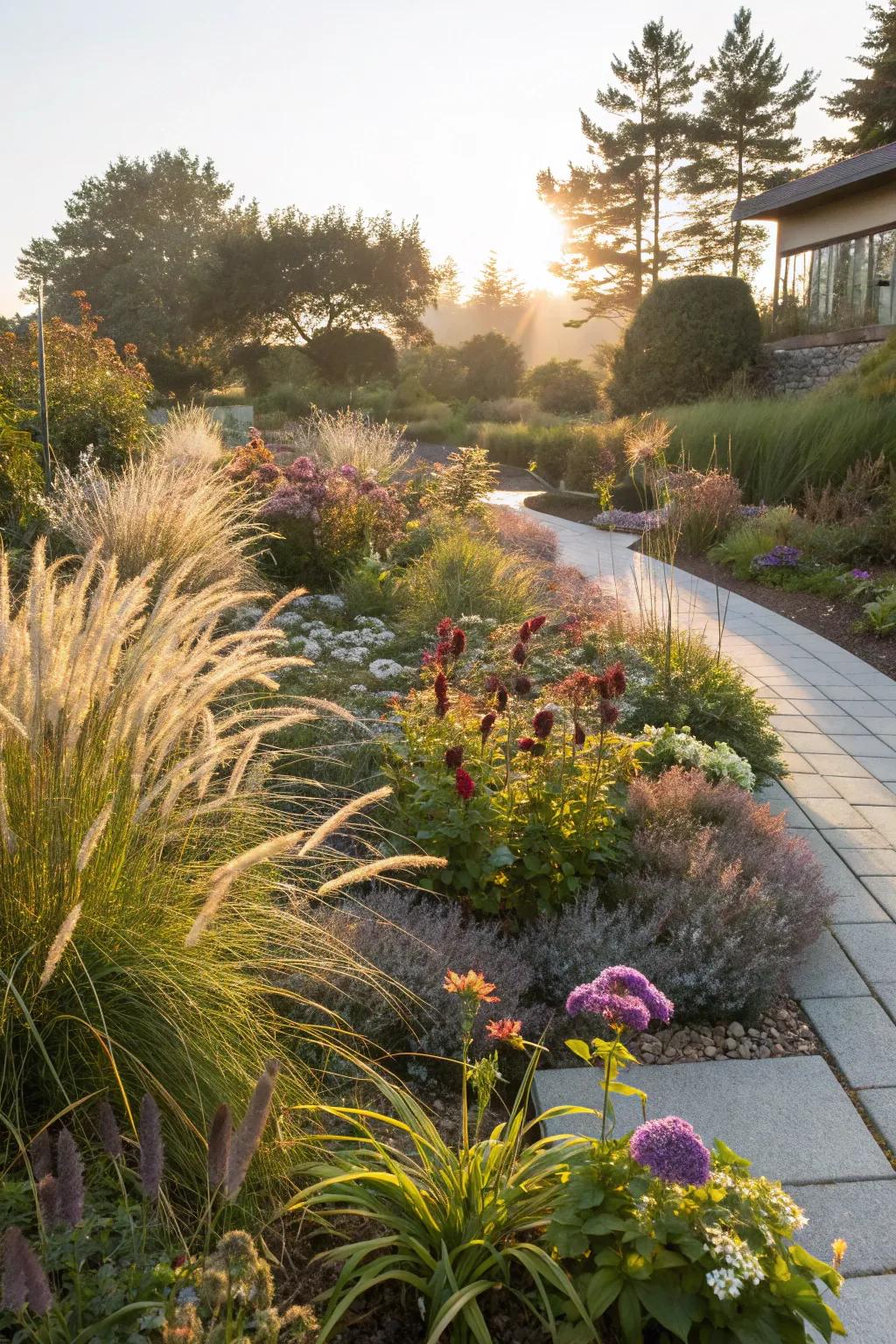 A garden displaying the allure of tiered planting for enhanced visual interest.