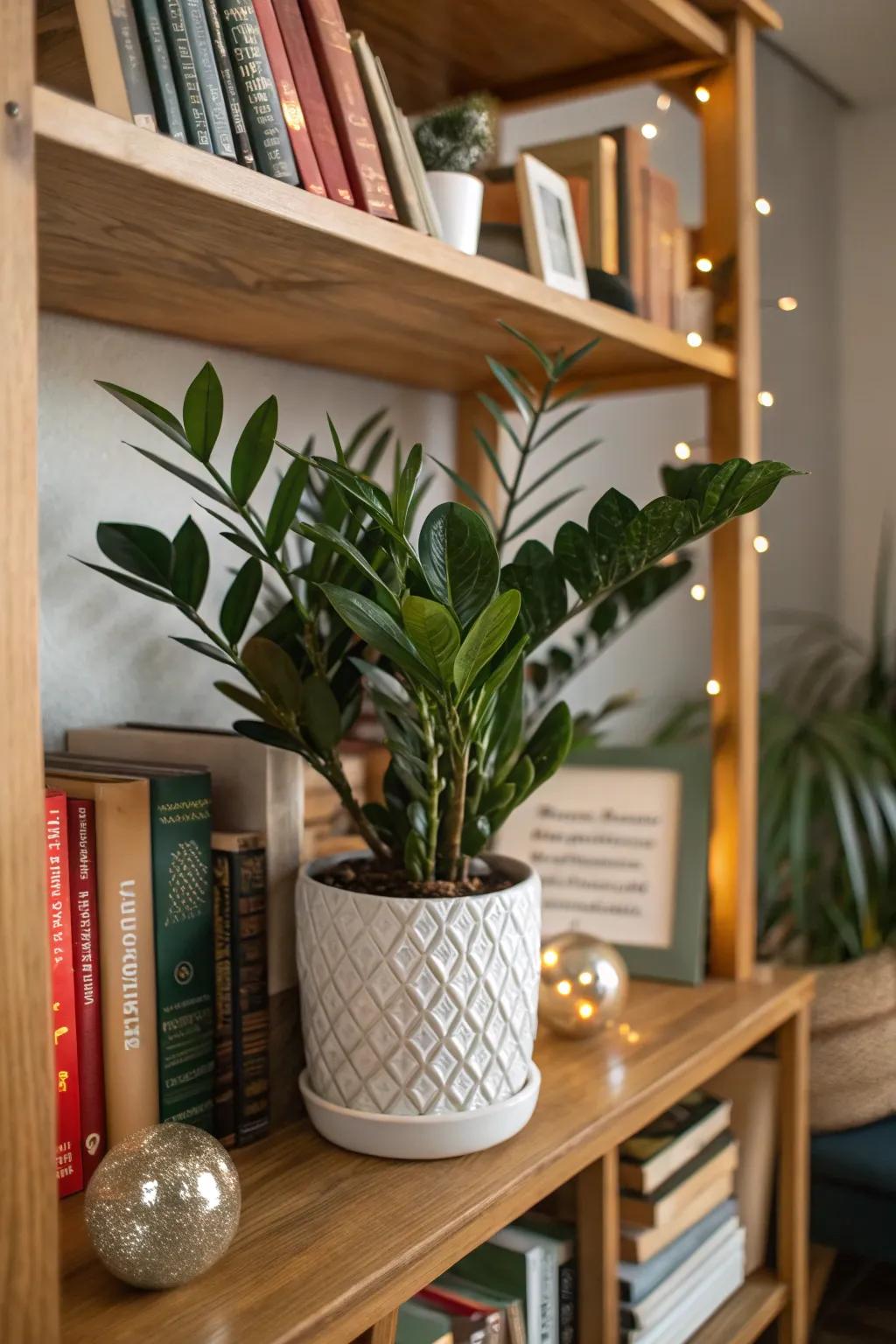 The easy-to-care-for Zanzibar Gem will add some sparkle to your shelves.
