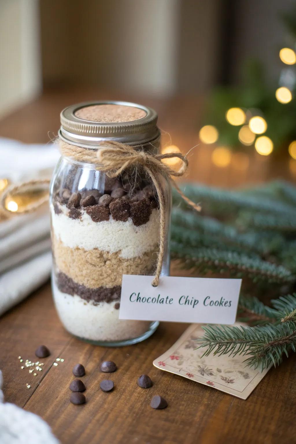 Create the quintessential holiday present with this Biscuits Brew in a Jar, merging ease and festive charm!