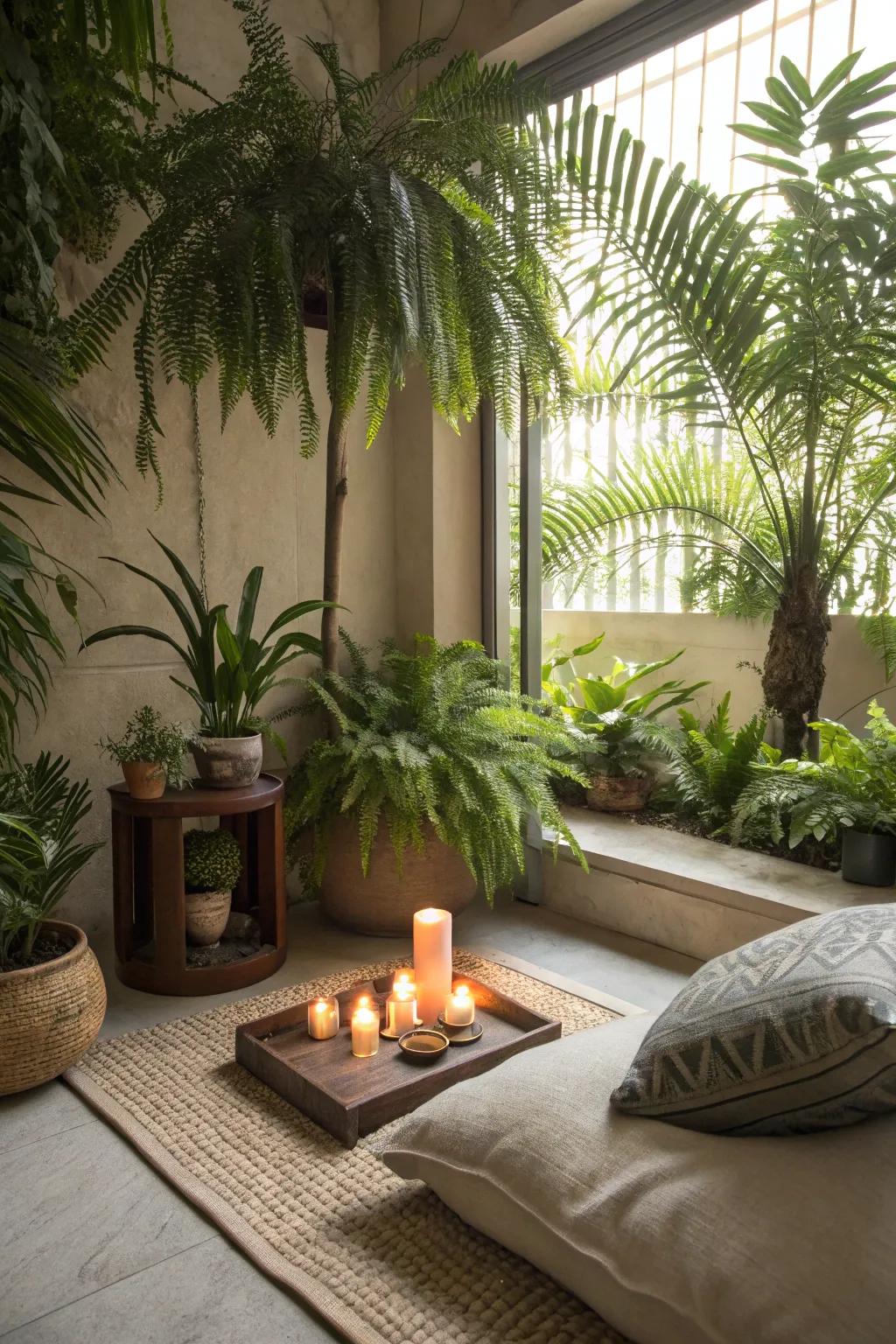 Allow the influence of the natural world to amplify the peacefulness of your meditation space.