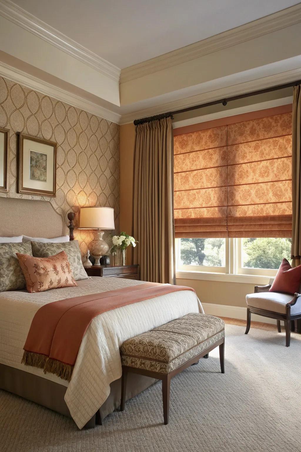 Elegant Roman shades for a luxurious touch