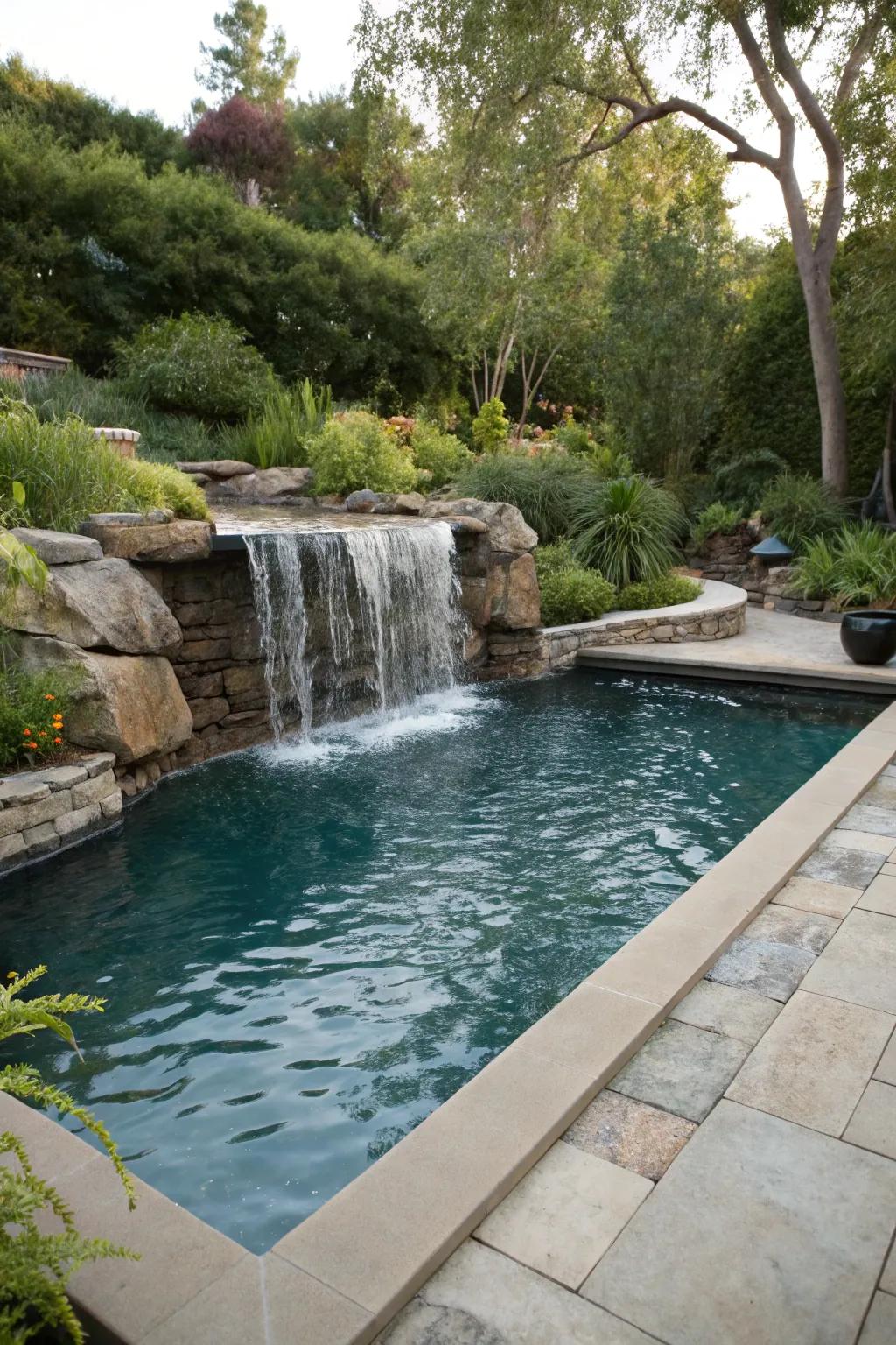 Cascades imbue your pool with a hint of opulence.