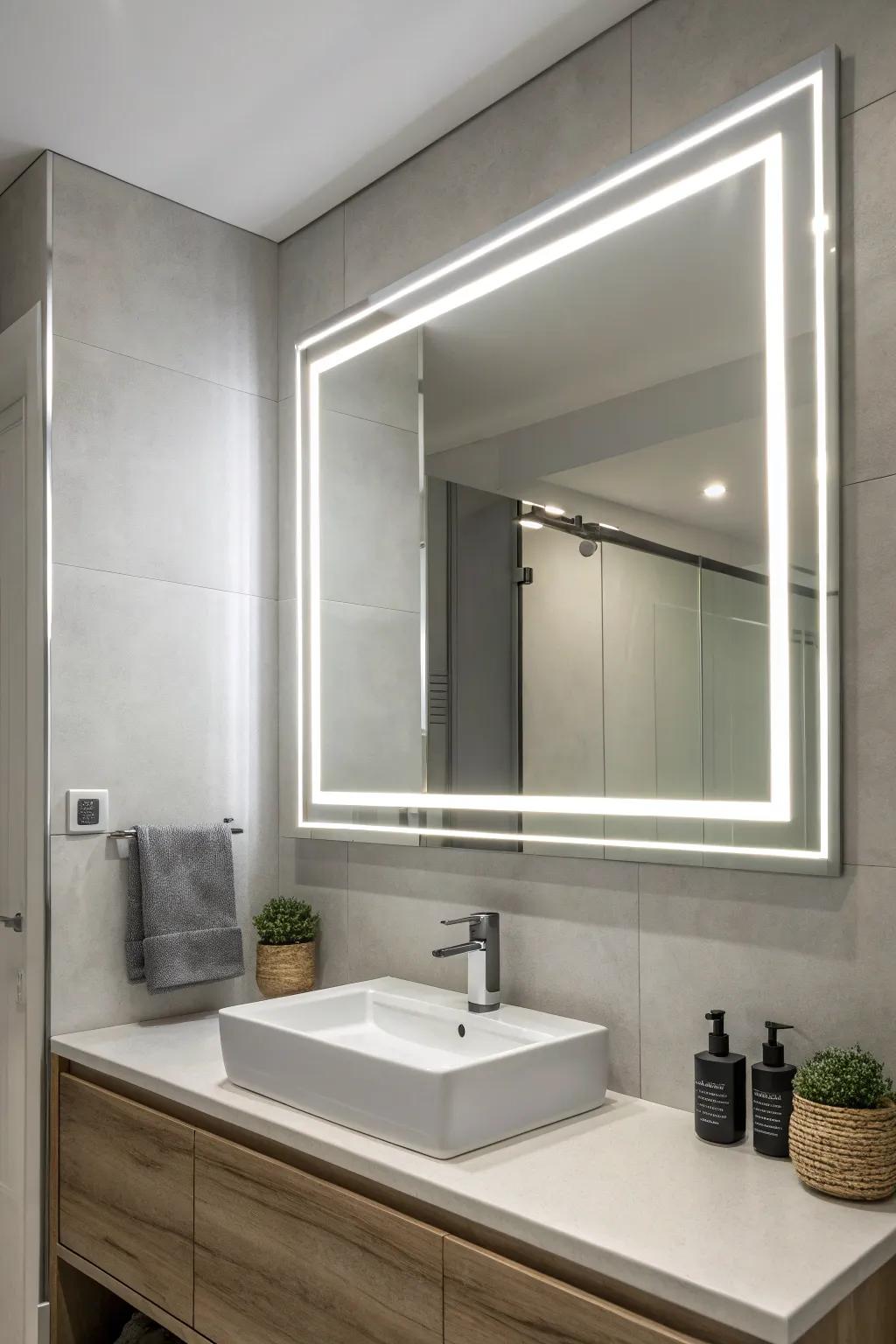 Integrated illumination to give your bathroom that sophisticated feel.