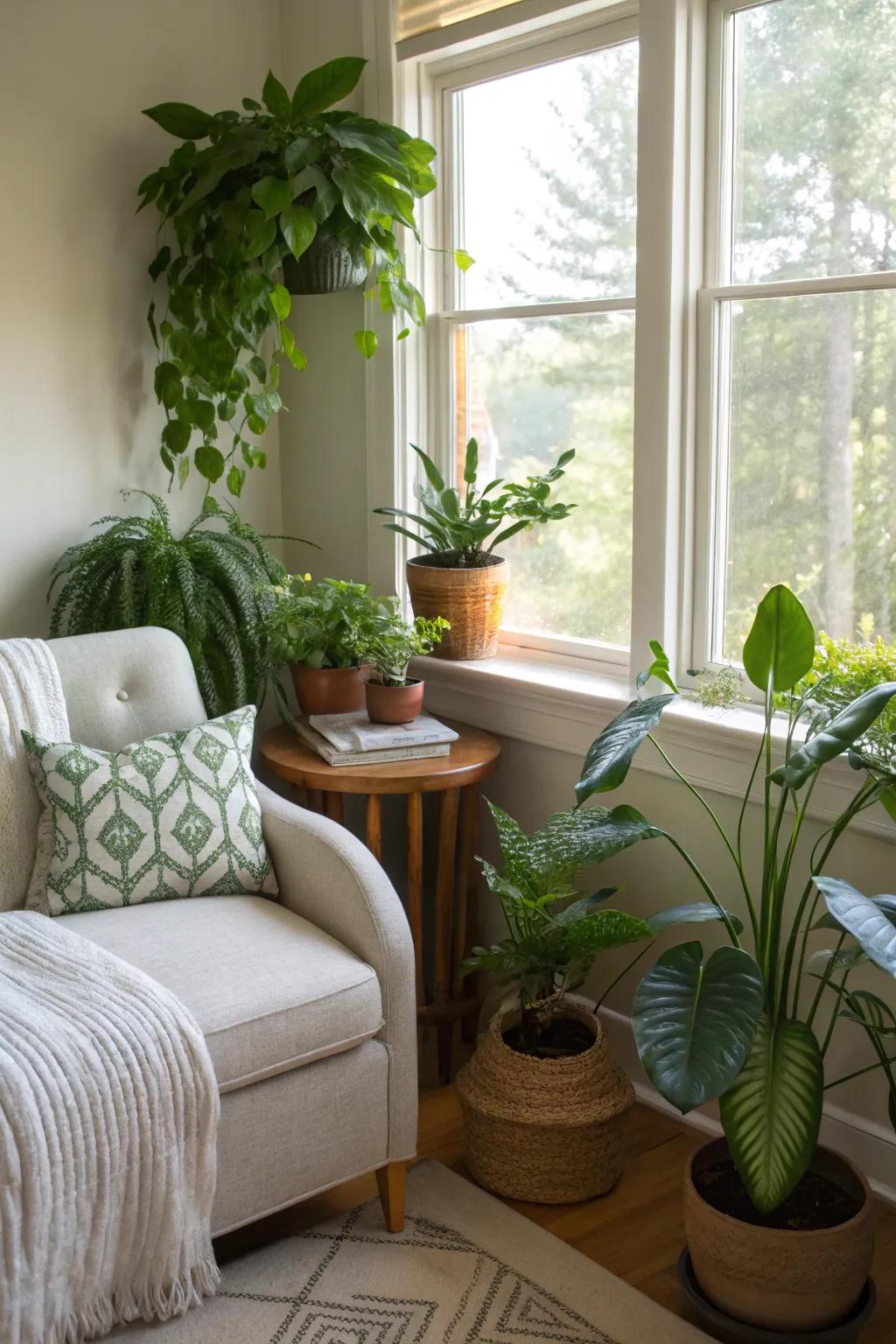 Plants give a new essence of vitality to your private space, evoking a feeling of freshness and life.