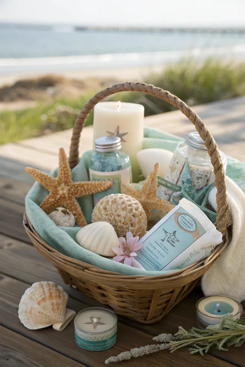 A seaside gift set is a pleasant surprise for any ocean lover.
