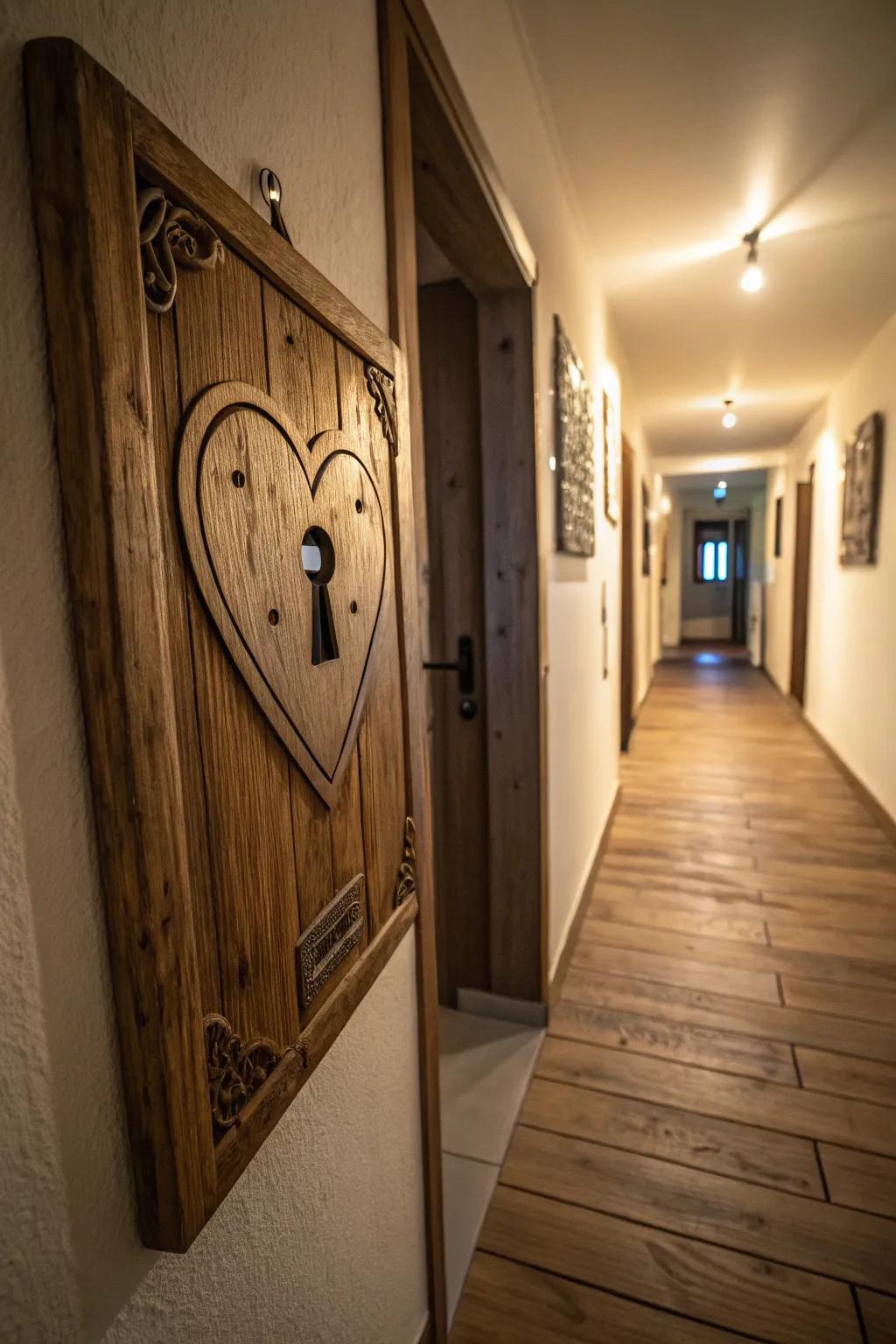 Realize the full charm of your interior with a heart shape decoration.