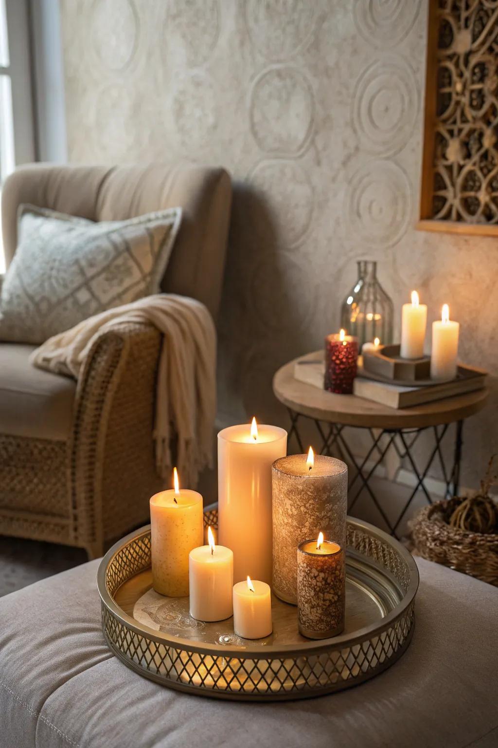 Infuse warmth with a candlelit glow.